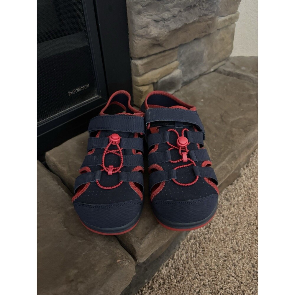 Lands End Sandal Water Shoe Women’s Kids Size 5  Boys Red Blue Navy Sandal New